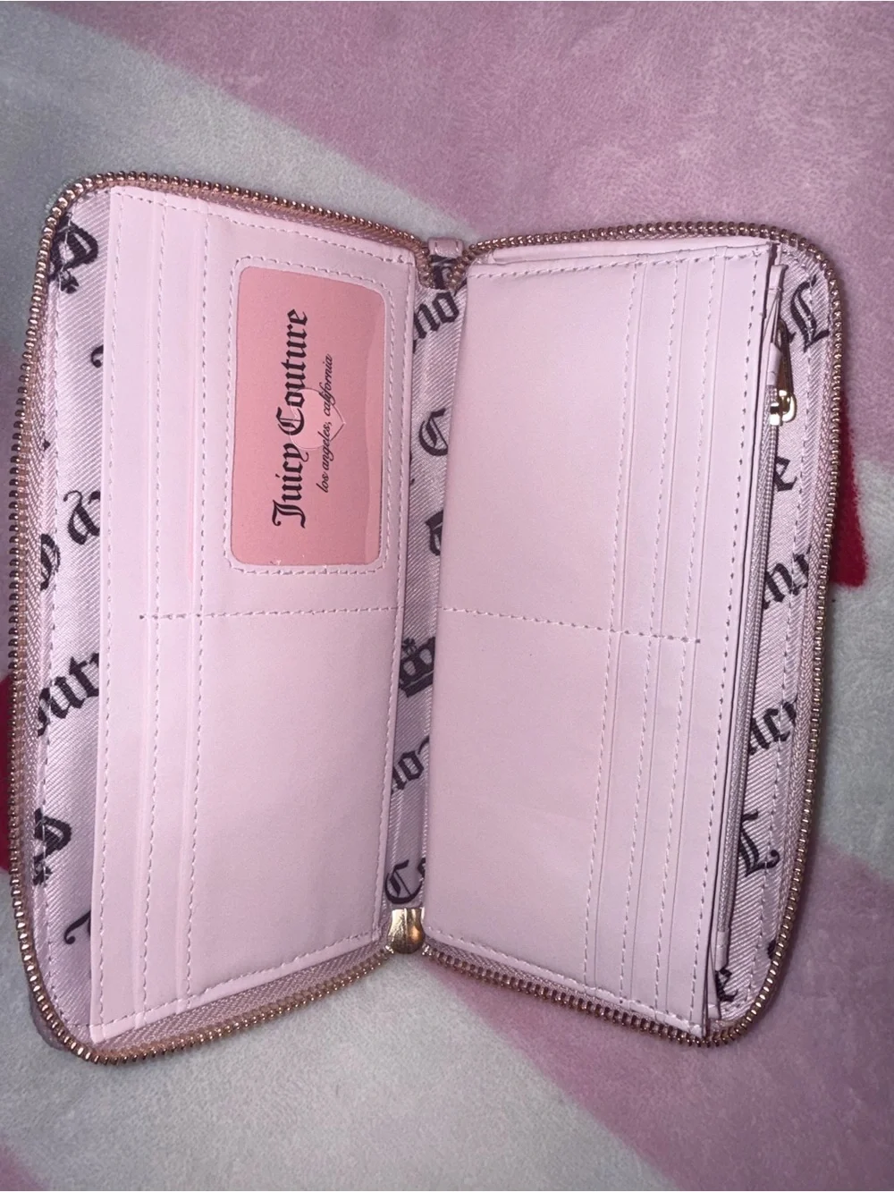 NWT Juicy Couture Sugar Rush Large Zip-Around Wallet in Frosty Green